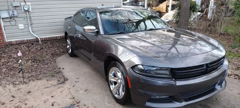 Grey Dodge Charger after a Grindtime exterior detail